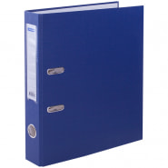 Папка-регистратор 50мм Синяя OfficeSpace с карманом на корешке