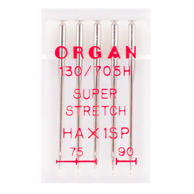 Набор игл для швейной машины Organ 5шт супер стрейч №75-90 