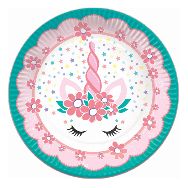 Набор тарелок бум _6шт D=180мм ЕДИНОРОГ Pink & Tiffany