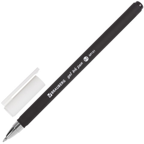 Ручка гелевая черная Brauberg 0,5мм Matt Gel 