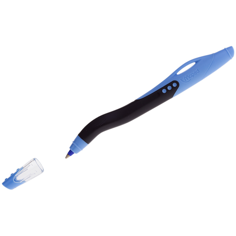 Ручка для левши шар син VISO PEN 1мм трехгран