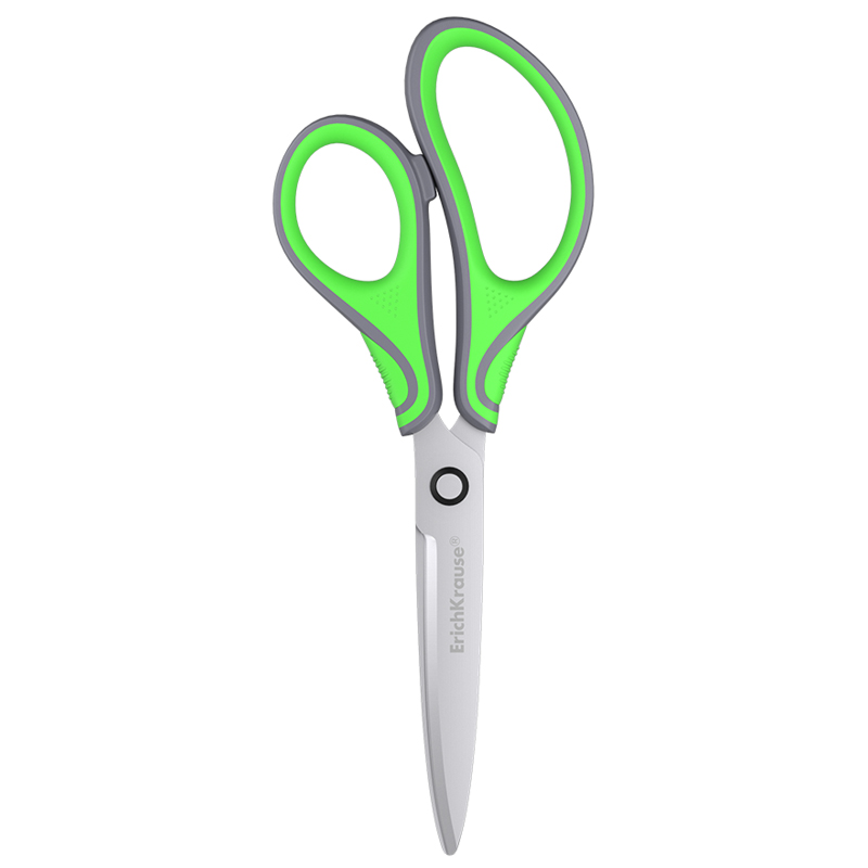Ножницы 17см ErichKrause Megapolis Ergo мягкие вставки, европодвес