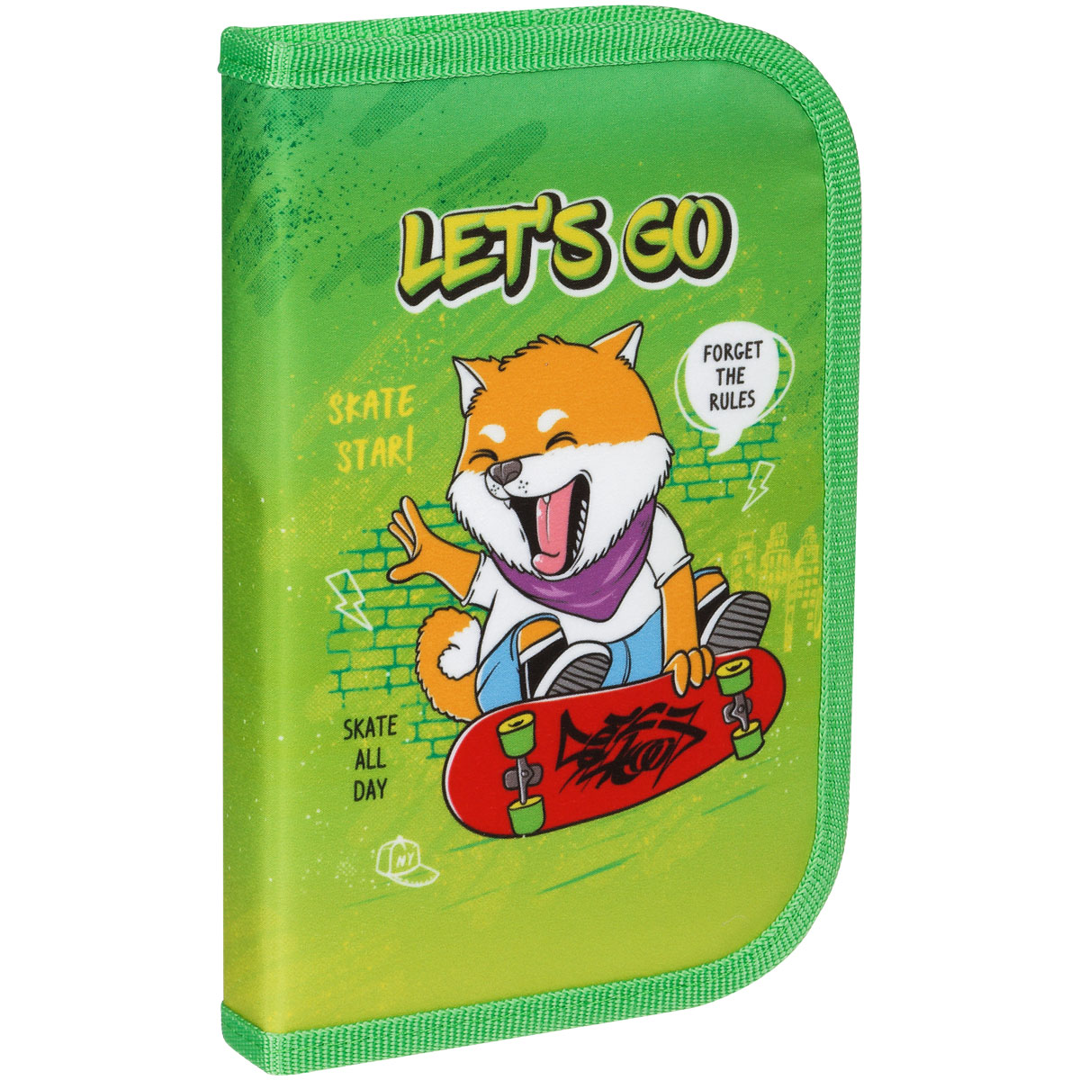 Пенал 1 отделение, 200*130 ArtSpace "Let's go", доп. секция ткань