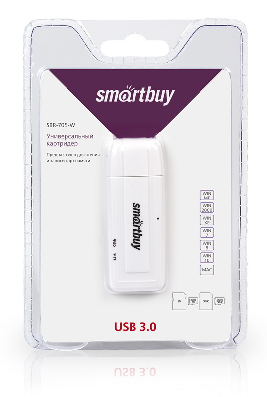Картридер Smart Buy White 3.0 (SBR-705-W)