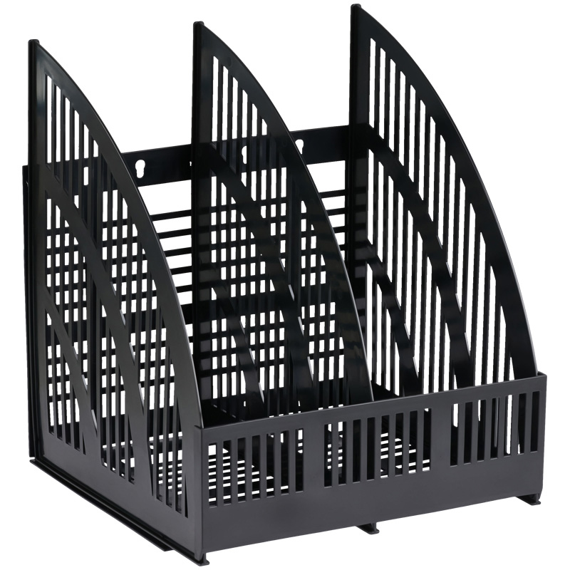 Лоток для бумаг вертикальный СТАММ "Line", сборный, 2 отделения, черный Лоток для бумаг вертикальный СТАММ "Line", сборный, 2 отделения, черный