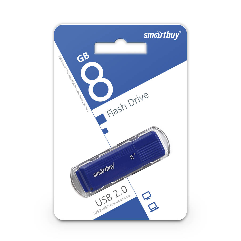 Флэш-диск Smart Buy 8Gb Dock Blue