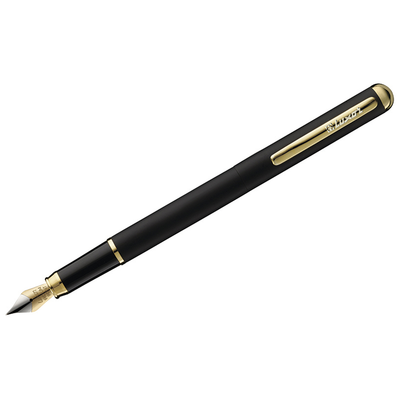 Ручка перьевая Luxor "Marvel" 0,8мм, корпус черный/золото, синяя 8232