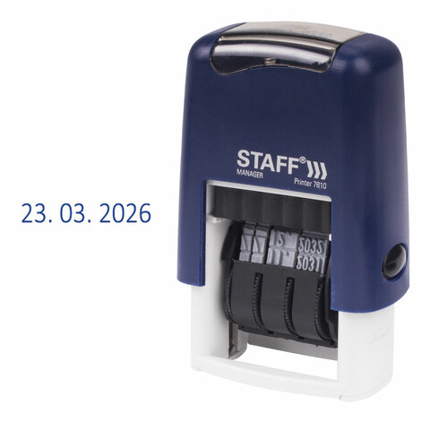 Датер-мини STAFF, месяц цифрами, оттиск 22х4 мм, "Printer 7810 BANK"