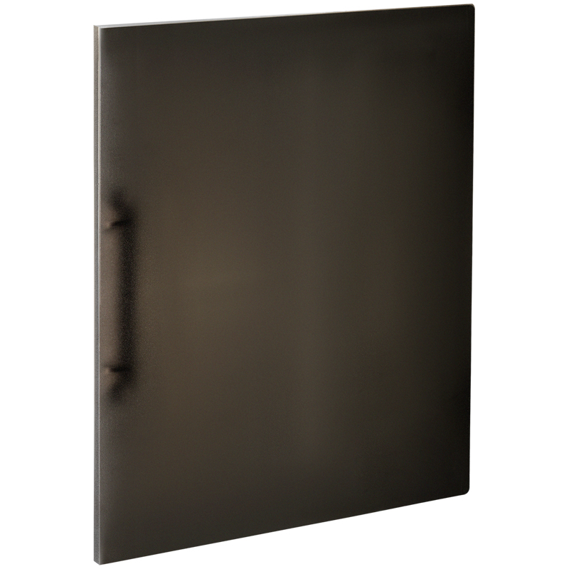 Папка на 2 кольцах OfficeSpace 25мм, 400мкм, черная, полупрозрачная