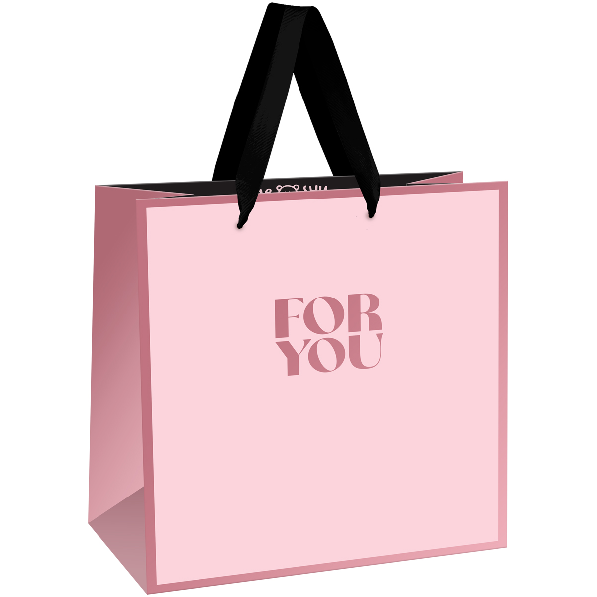 Пакет подарочный 20*20*10см MESHU "For you" фольга, матовая ламинация