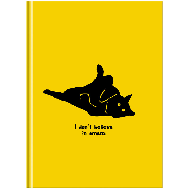 Бизнес-блокнот А5 80л. BG "Не верю в приметы", матовая ламинация, выб.лак, белый.блок