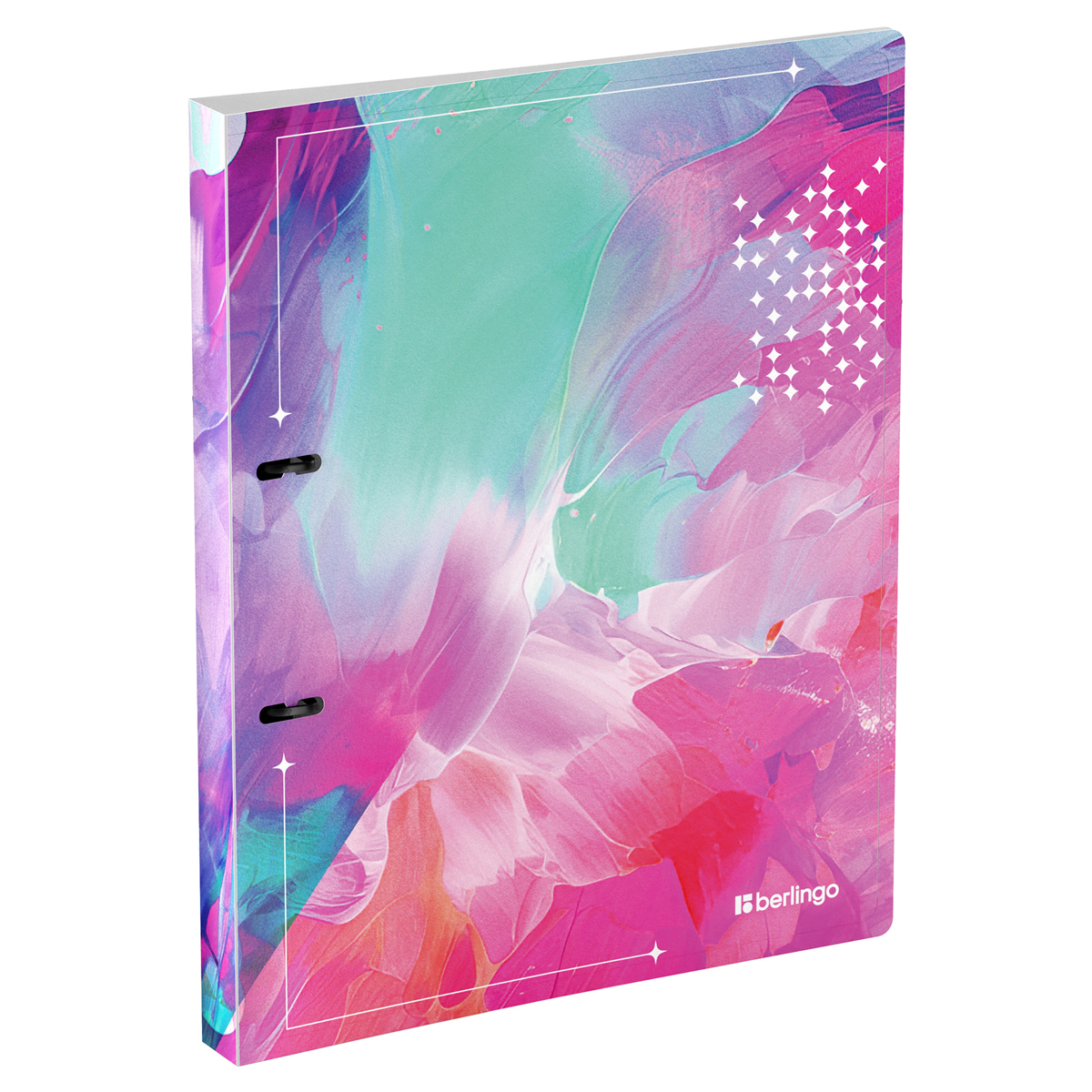 Папка на 2 кольцах Berlingo "Collision XS", А4, 24мм, 600мкм, с рисунком, D-кольца, с внутр. кармано