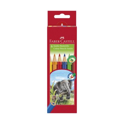 Карандаши _6цв FABER-CASTEL толст Jumbo карт/уп