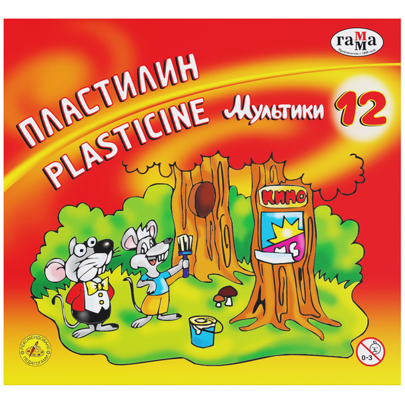 Пластилин 12цв МУЛЬТИКИ 240г 1/16