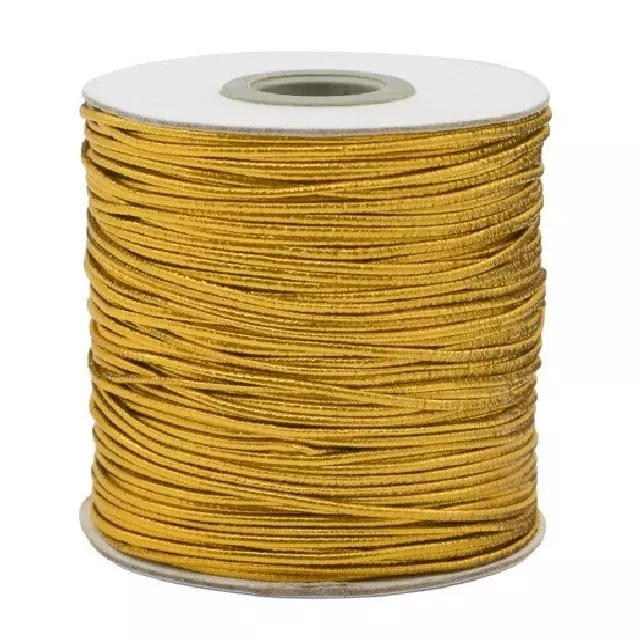 Резинка шляпная TBY 1мм золото 1м/100