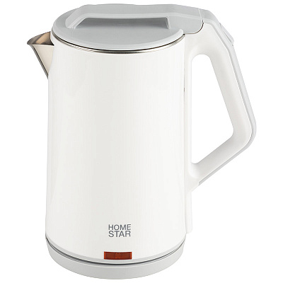 Чайник Homestar HS-1036, мощность1500Вт., объем 1,8 л., белый, двойной корпус