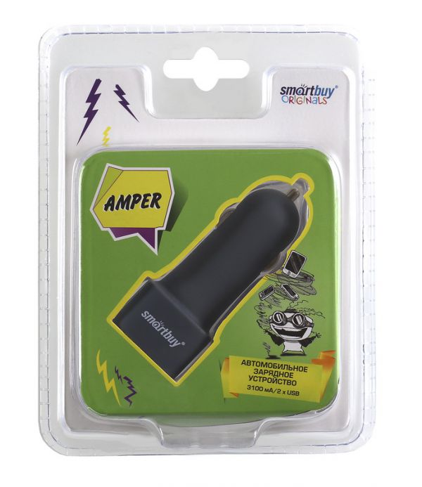 Зар уст-во авто Smart Buy Amper 2*USB 3.1A 1800 гр