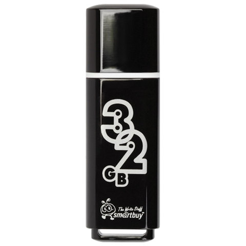 Флэш-диск Smart Buy 32Gb Glossy series Black