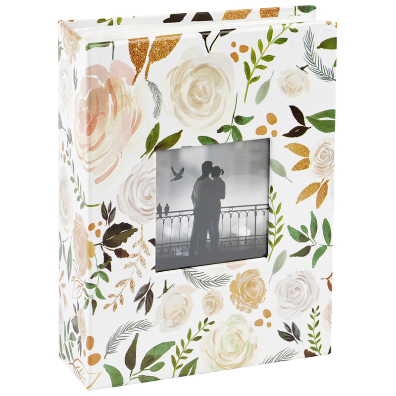 Фотоальбом 100 фото 10*15см, ArtSpace "White flowers", ПП карман