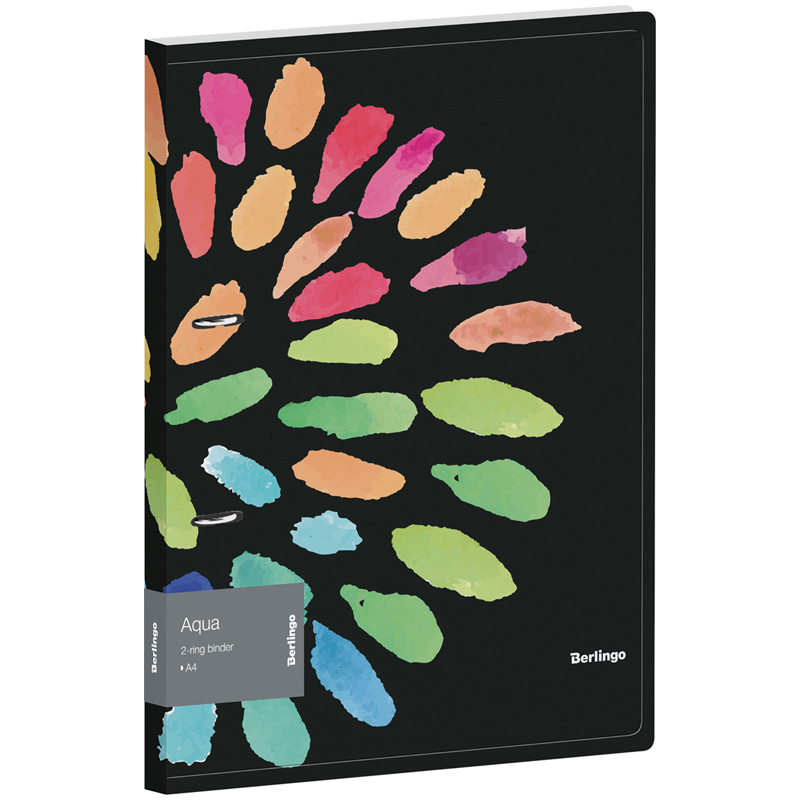 Папка на 2 кольцах А4 24мм BERLINGO Aqua 600мкм с рисунком