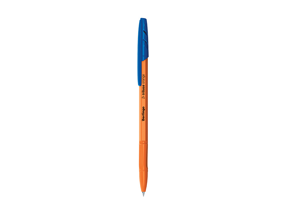 Ручка шариковая синяя Berlingo 0,7мм Tribase Orange 1/50