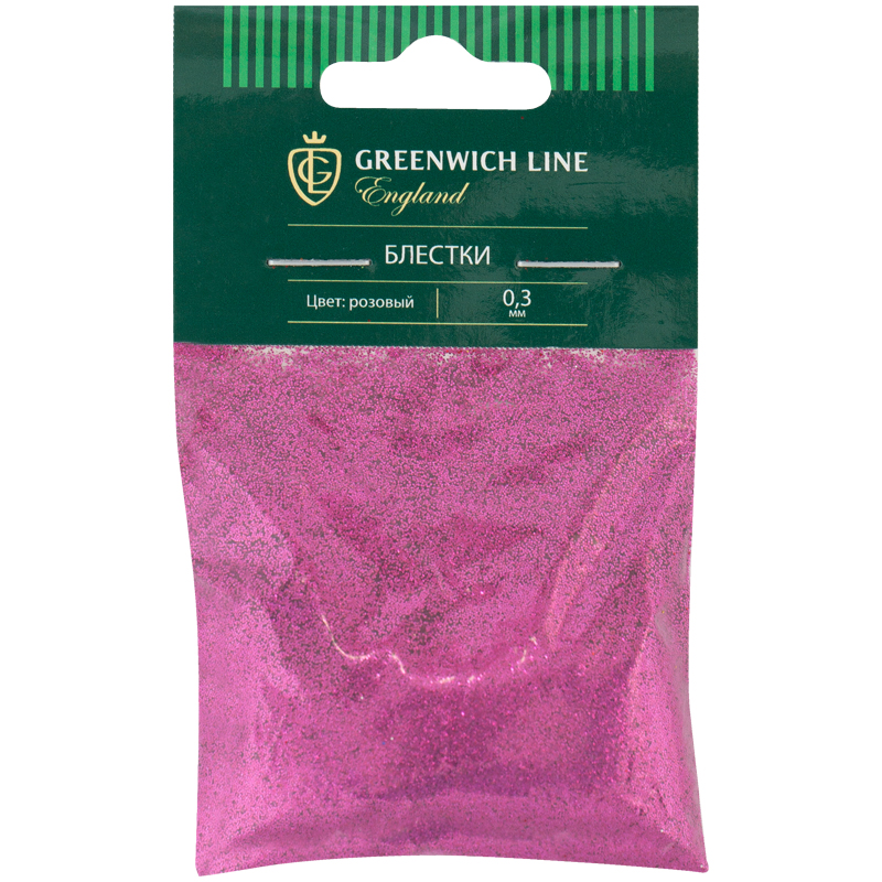 Блестки декоративные Greenwich Line 0,3мм 20г Розовый