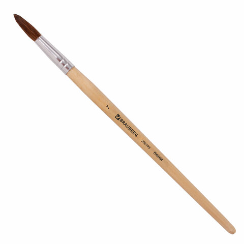 Кисть ПОНИ круглая №7 BRAUBERG 1/30