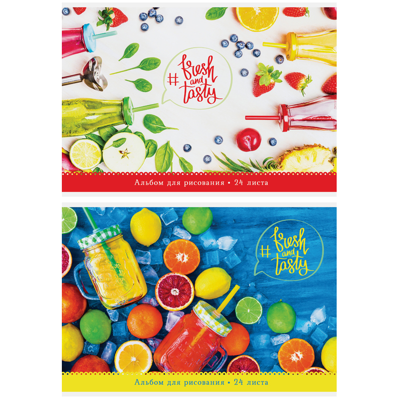 Альбом для рисования 24л А4 склейка ArtSpace. Стиль. Bright&Sweet