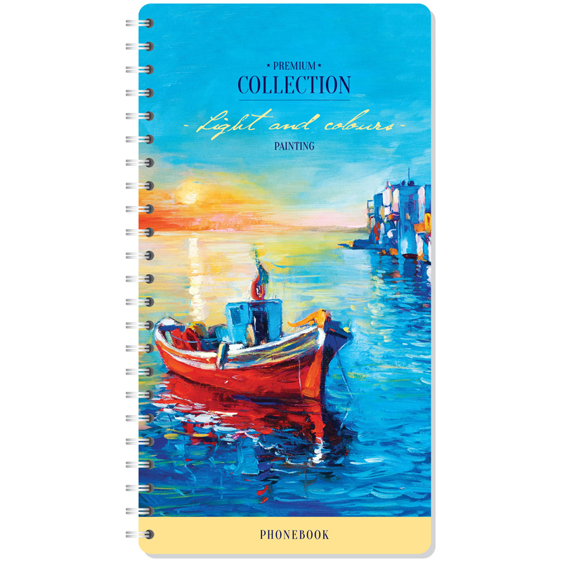 Телефонная книга А5, 80л., на гребне OfficeSpace "Пейзаж. Винтаж", с высечкой