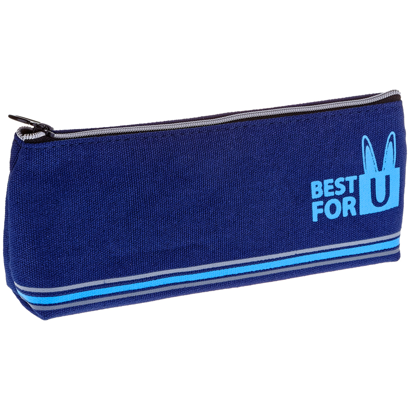 Пенал мягкий ArtSpace. Best синий, х/б в пл/уп 210*80*40 