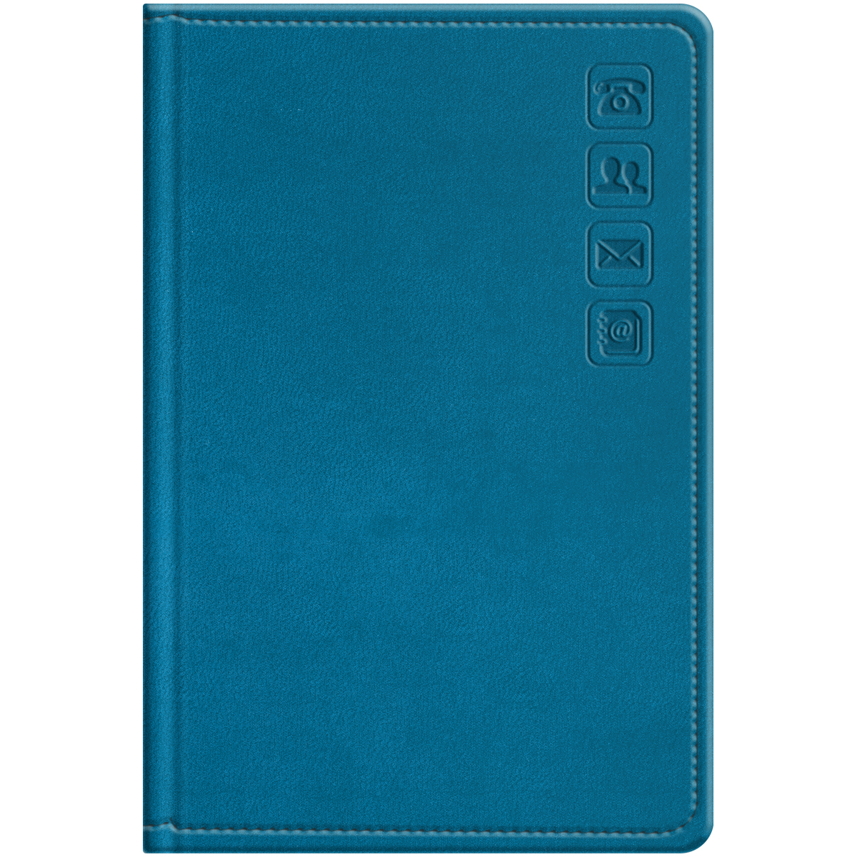 Телефонная книга А7, 64л., кожзам, BG "Winner. Dark teal" с вырубкой