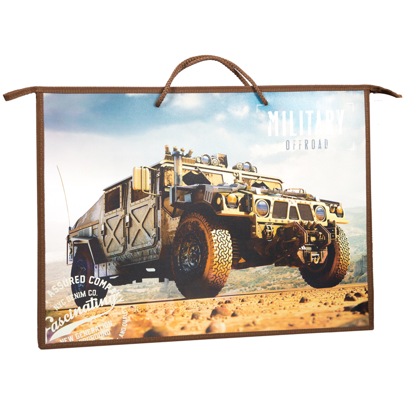 Папка для чертежей и рисунков А3 молния ArtSpace "Военная техника", пластик