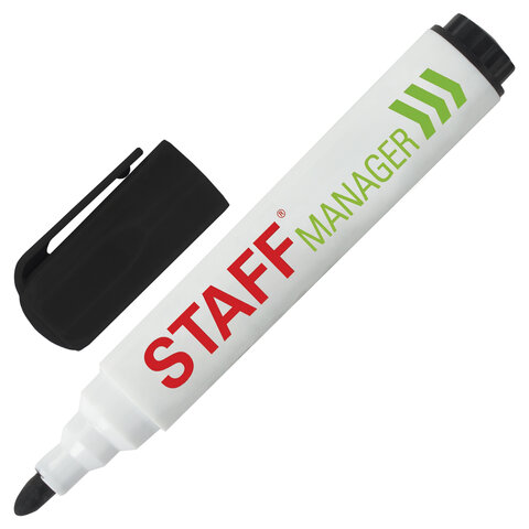 Маркер для белой доски черный STAFF 5мм  1/12
