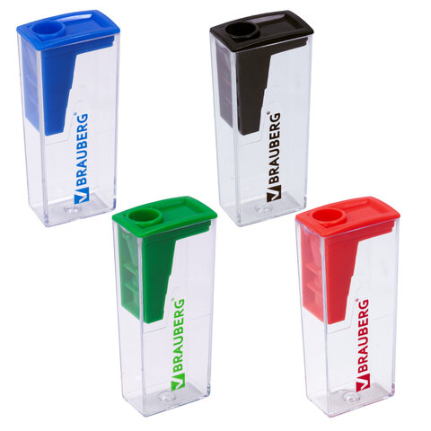 Точилка пластик BRAUBERG Assistant 1лезвие с контейнером  1/24