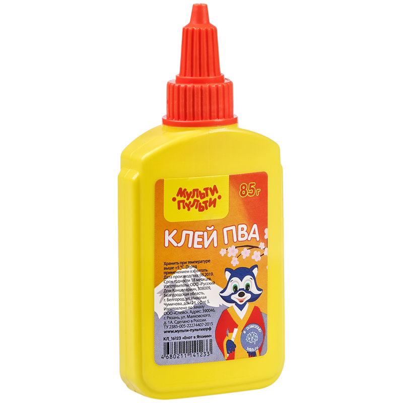 Клей ПВА 85гр Мульти-Пульти ЕНОТ В ЯПОНИИ