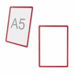 Рамка-POS д/ценников,рекламы и объявлений А5 б/защит.экрана красная