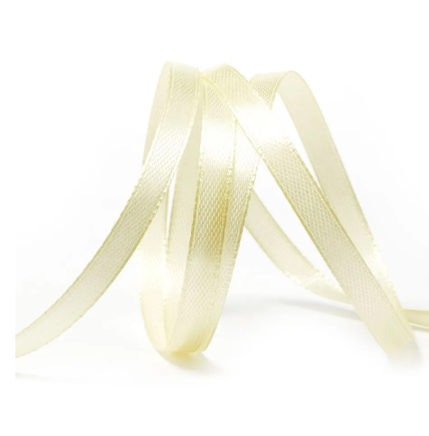 Лента атласная 1/4" (6мм) цв.3008 бл.песочный IDEAL 1м/уп.27,4 м