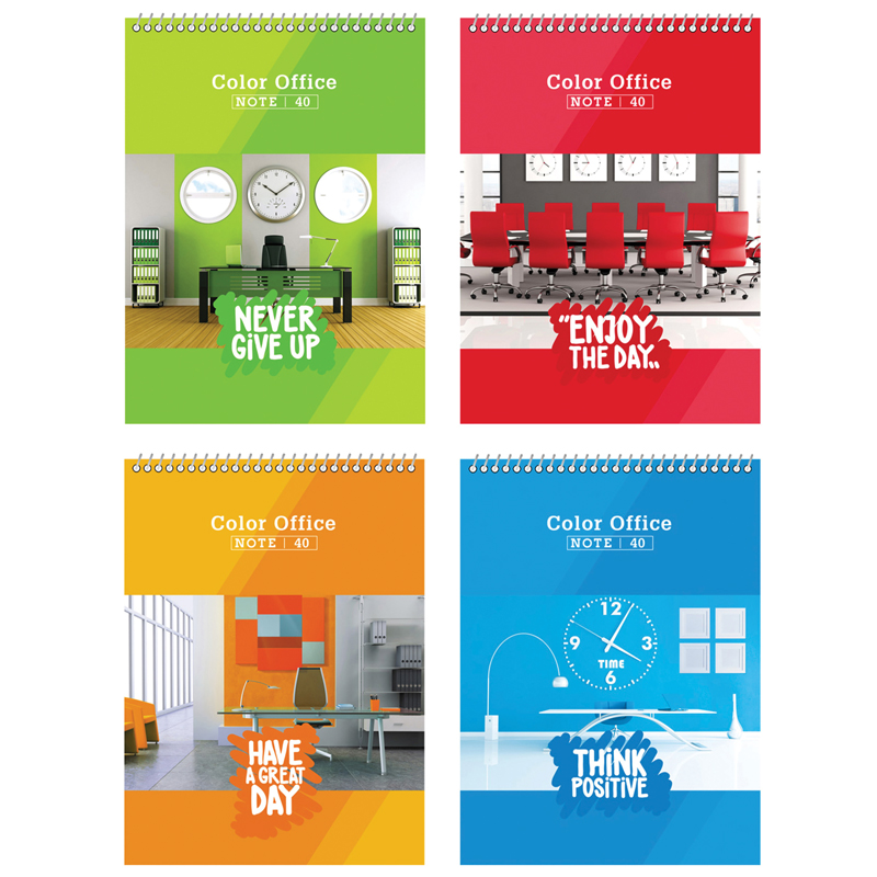 Блокнот А5 40л гребень BG Color office