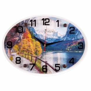 2434-007 (10) Часы настенные "Осень в горах" 350х250х50 мм