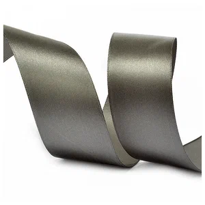 Лента атласная 1 1/2" (38мм) цв.3170 т.серый IDEAL 1м/уп.27,4 м