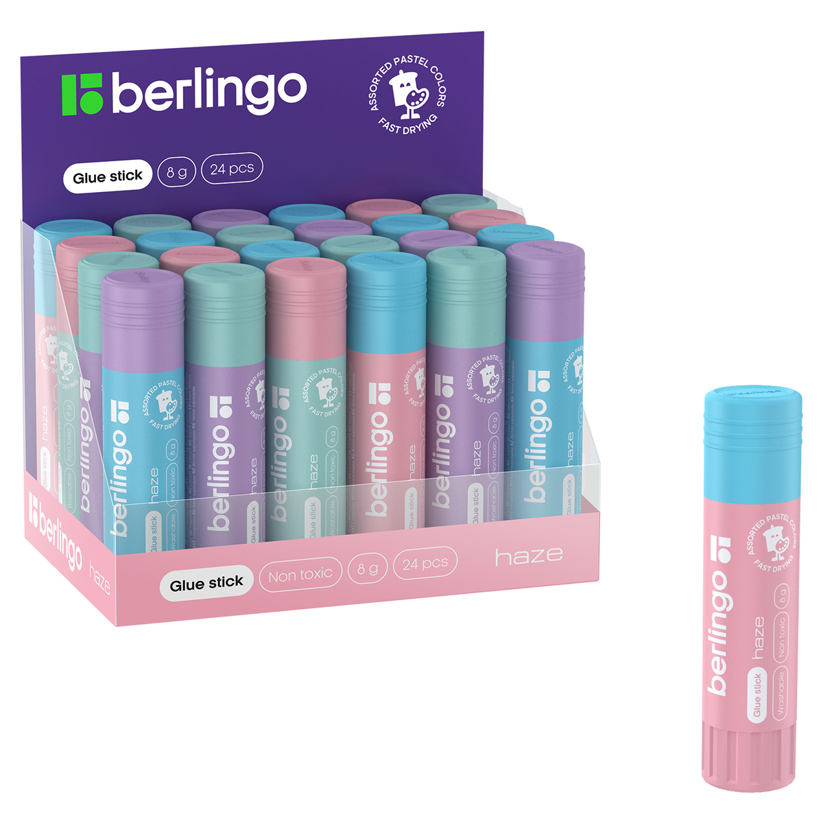 Клей-карандаш _8гр Berlingo "Haze" ПВП