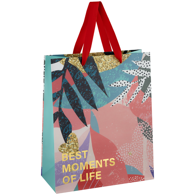 Пакет подарочный 26*32*12см MESHU "Jungle mess", отд. фольгой, матовая ламинация