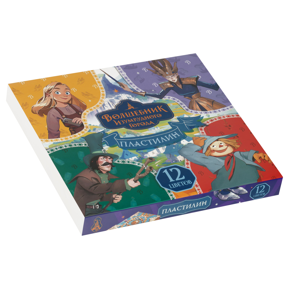 Пластилин 12цв Мульти-Пульти "Волшебник Изумрудного Города" 180г, со стеком, картон