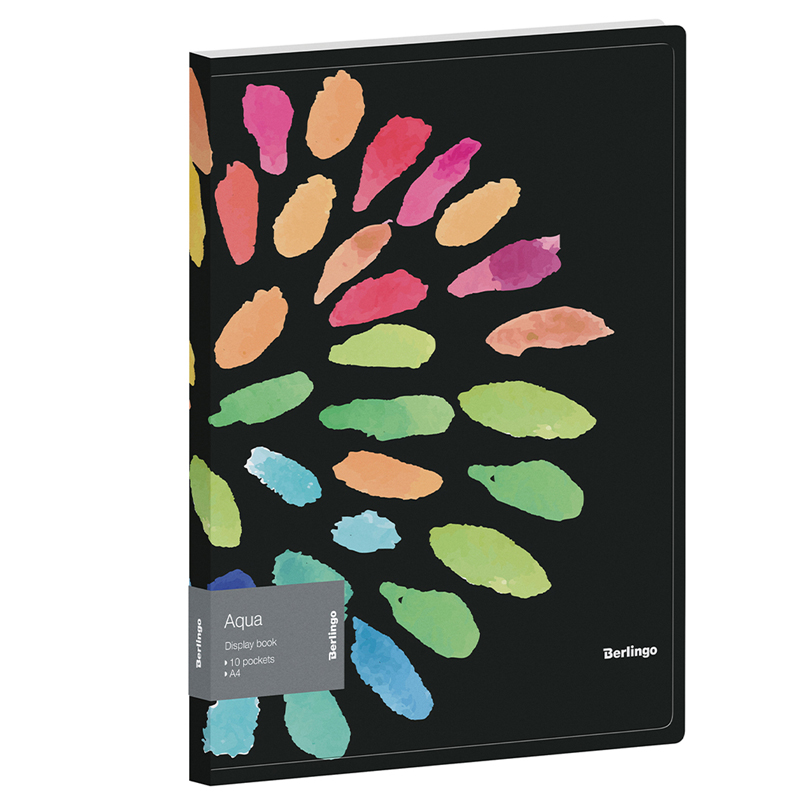 Папка 10 файлов Berlingo "Aqua", 17мм, 600мкм, с внутр. карманом, с рисунком