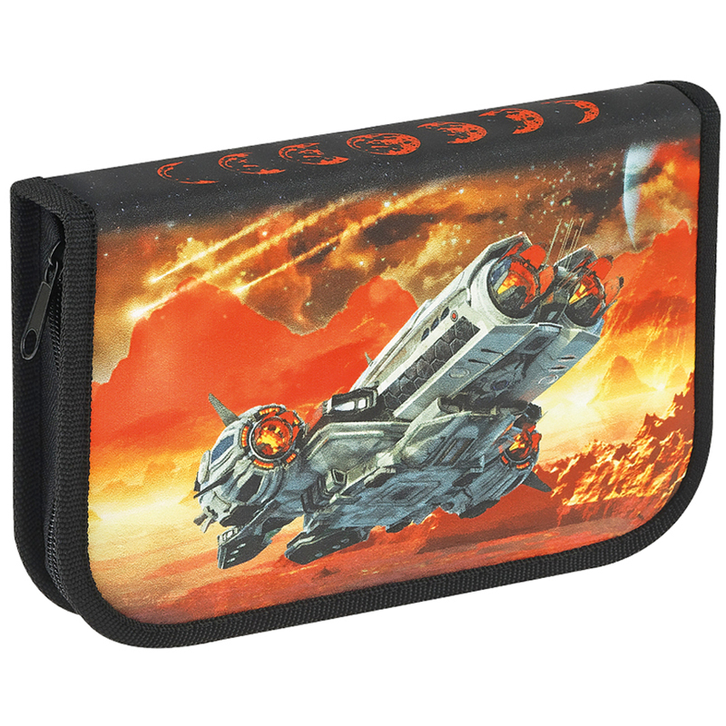 Пенал 1 отделение, 210*130 ArtSpace "Space", две откидные секции, ткань