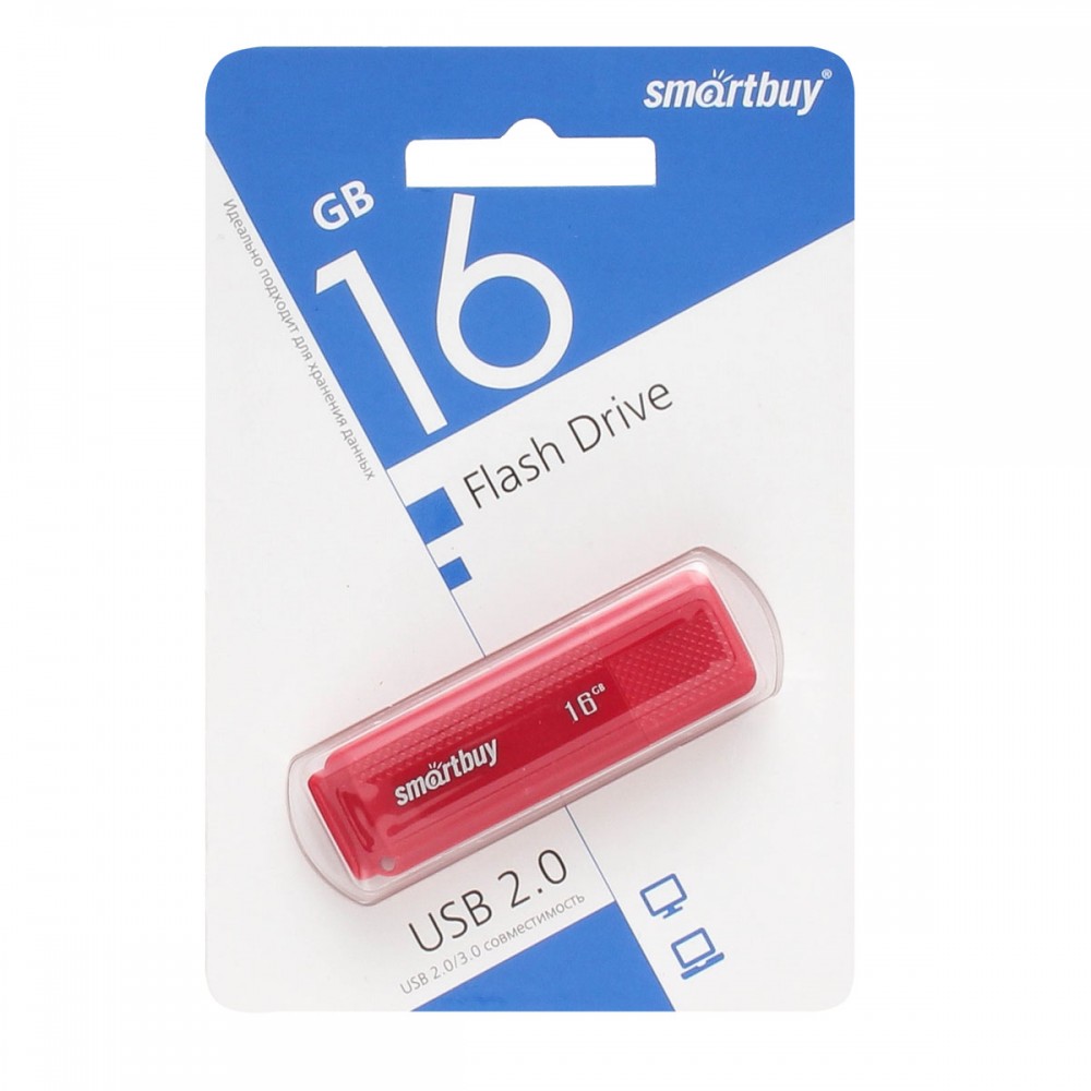 Флэш-диск Smart Buy 16Gb Dock Red