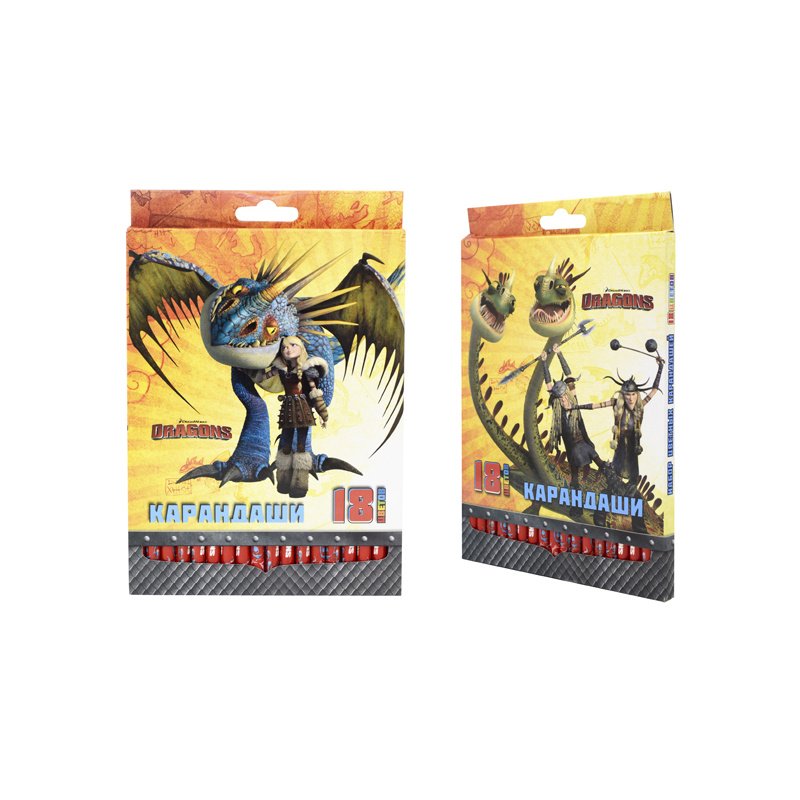 Карандаши 18цв ACTION Dragons