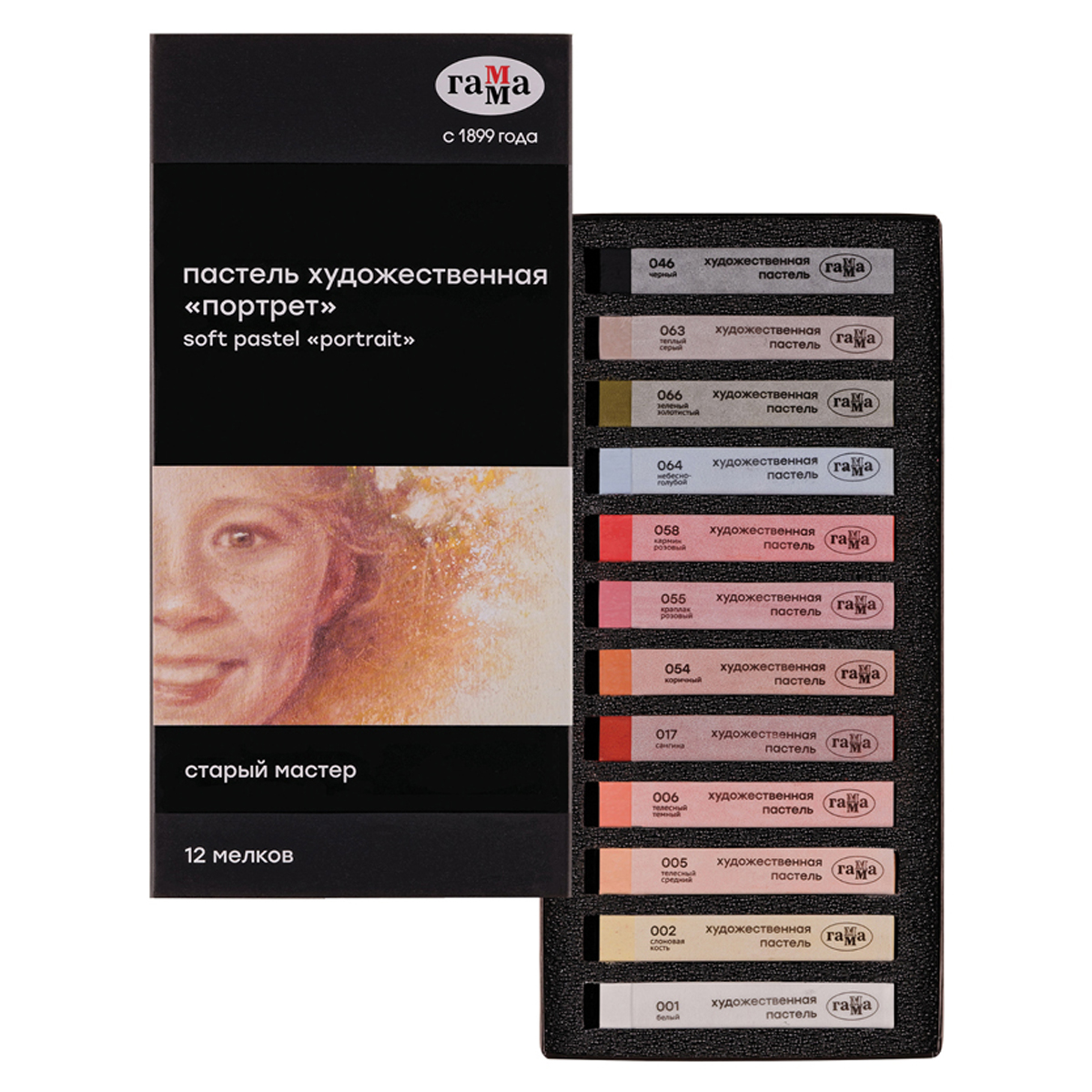 Пастель художественная ГАММА Старый мастер. Портрет 12цв