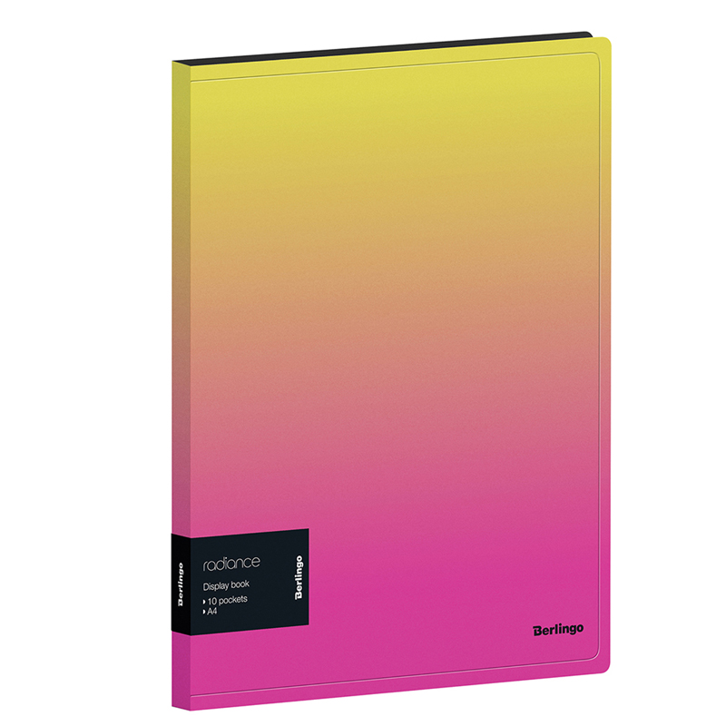 Папка 10 файлов Berlingo "Radiance", 17мм, 600мкм, с внутр. карманом, желтый/розовый градиент Папка 10 файлов Berlingo "Radiance", 17мм, 600мкм, с внутр. карманом, желтый/розовый градиент