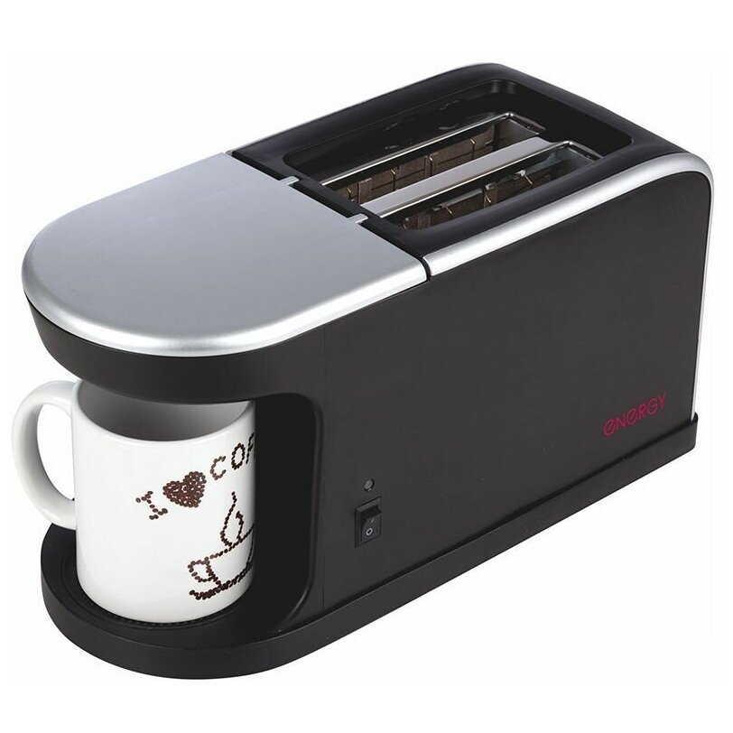 Кофеварка ENERGY EN-111 2 в 1 с тостером , 900-1050Вт